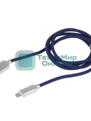 Кабель USB2.0 Cablexpert CC-P-mUSB02Bl-1M, AM/microB, серия Platinum, длина 1м, синий, блистер