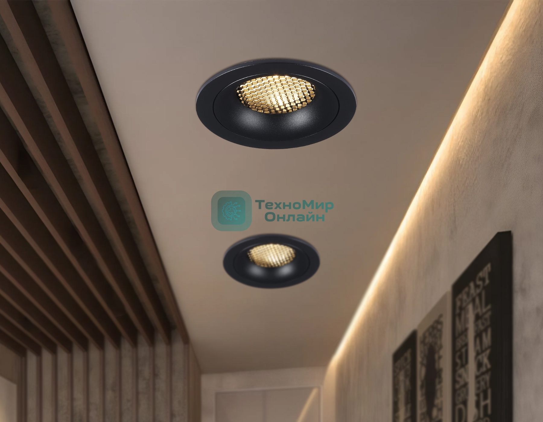 Светильник встраиваемый Ambrella light TN102724 BK черный GU5.3 92*92*23