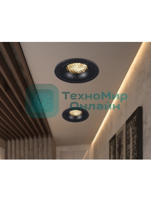 Светильник встраиваемый Ambrella light TN102724 BK черный GU5.3 92*92*23