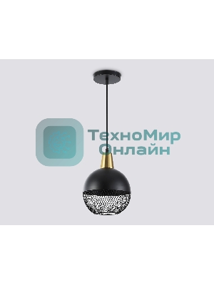 Светильник Ambrella light TR8504 BK/CP черный/медь E27 max 60W D200*1000