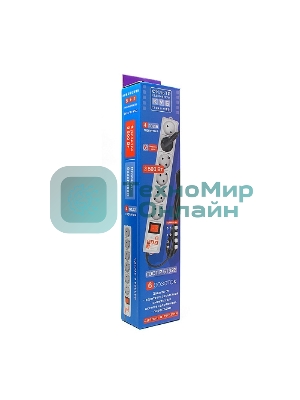 Фильтр-удлинитель PowerCube (SPG(5+1)-16B-3M) 6 розеток, 3м,16А/3,5 кВт, белый