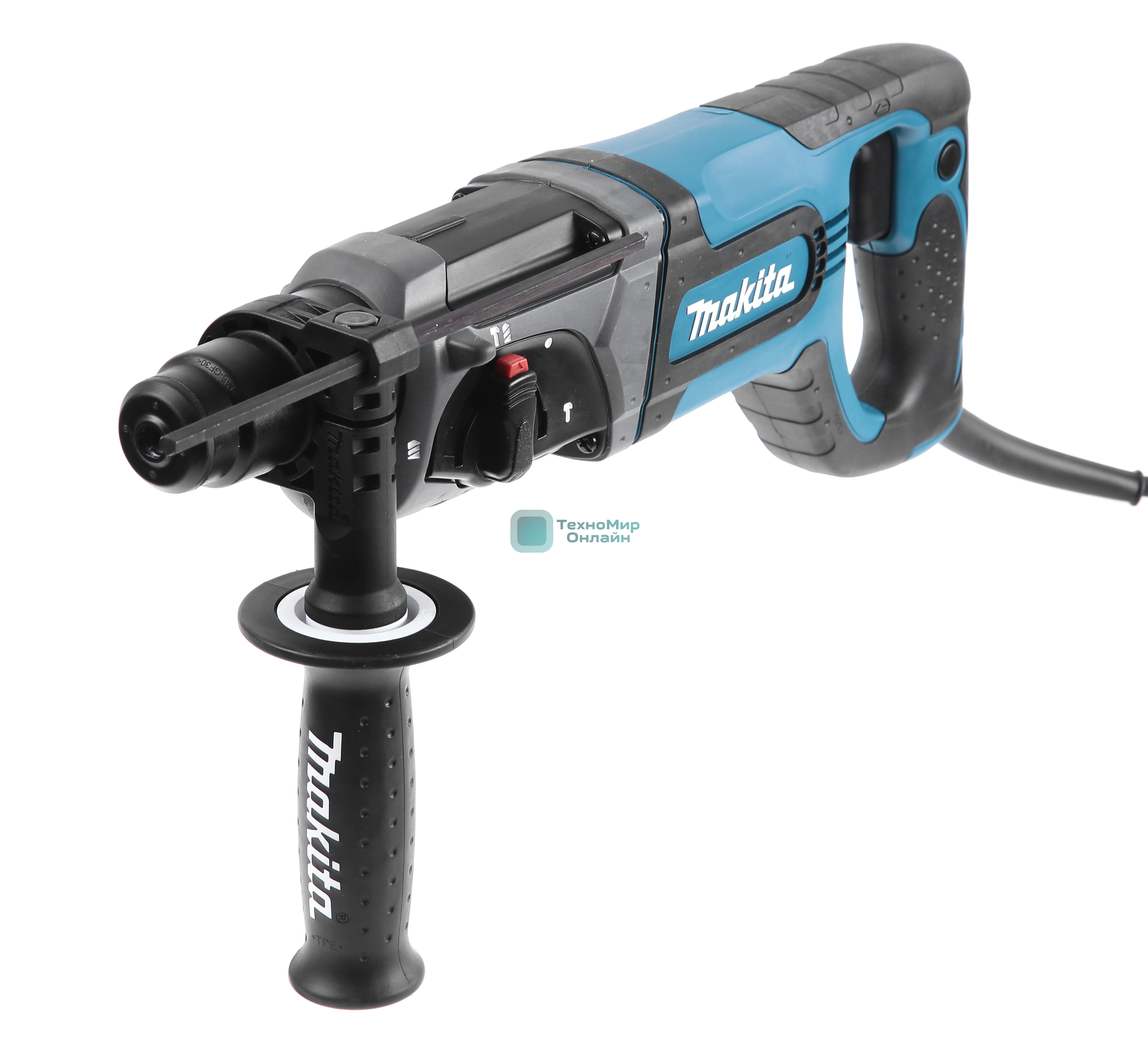 Перфоратор Makita HR2475 Перфоратор,SDS+, 780Вт,3реж,2.7Дж,0-4500у\м,3кг,чем,Д-образ