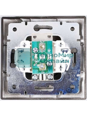 Розетка 1-м СП Мира 16А IP20 без заземл. со вставкой керамика черный бархат LEZARD 701-4242-121