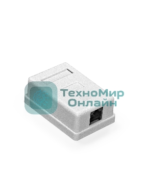 Розетка компьютерная внешняя ExeGate SM1-RJ45-C6 RJ-45 кат.6 UTP Krone/110