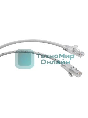 Шнур коммутационный Cabeus, cat.6, экр., F/UTP, RJ45/RJ45, LSZH, AWG24, 2м, серый