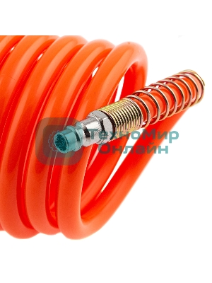 Шланг спиральный воздушный Stels 8х12 мм, 18 бар, с быстросъемными соединениями, 10 м