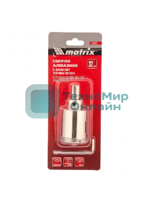 Сверло Matrix алмазное по керамограниту, 32 х 67 мм