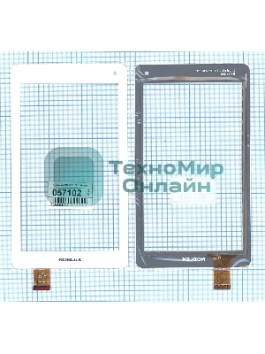 Сенсорное стекло (тачскрин) QSD E-C7119-01, белое