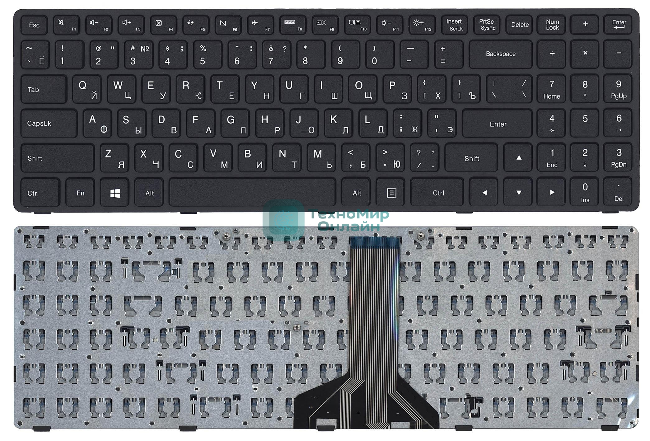 Клавиатура для ноутбука Lenovo Ideapad 300-15 100-15IBD черная