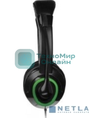 Гарнитура QUMO Dragon War Flex зелёный/чёрный, проводная, 3.5 мм