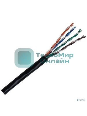 Кабель NEOMAX NM711032-100М-РТ U/UTP cat.5e 4x2x0.46, 25 AWG, Медь, внешний, PE, 100м, черный