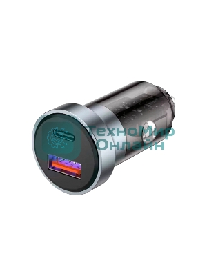 Автомобильное зарядное устройство c двумя портами Rexant (USB-A + USB-C) c LED-подсветкой, 20Вт