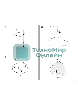 Настенно-потолочный светодиодный светильник Ambrella light FW11133 BK черный 25W LED 3000-6400K D400*38