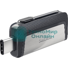 Флешка USB Sandisk DDC2 Ultra Dual (SDDDC2-032G-G46), 32Gb, USB 3.0/USB 3.1 Type C, R/W 150/30, серый/черный