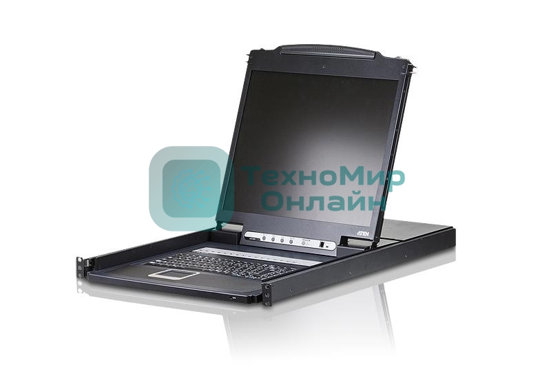 Переключатель/switch, KVM, 1 user консоль LCD/ЖК 19 =16 cpu/портов/port PS2/USB+VGA, с KVM-шнурами PS2 1х1.8м.;USB 1x1.8м., 1280x1024, 1U 19, исп.спец.шнуры, OSD, каскад 256, лат./рус.клав 16PLCD KVMP SWITCH 19INCH