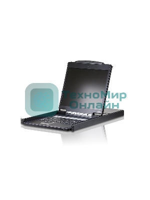 Переключатель/switch, KVM, 1 user консоль LCD/ЖК 19 =16 cpu/портов/port PS2/USB+VGA, с KVM-шнурами PS2 1х1.8м.;USB 1x1.8м., 1280x1024, 1U 19, исп.спец.шнуры, OSD, каскад 256, лат./рус.клав 16PLCD KVMP SWITCH 19INCH