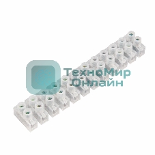 Клеммная колодка винтовая Rexant KВ-40 (25-40 мм²), ток 100 A, полиэтилен белый (ЗВИ)