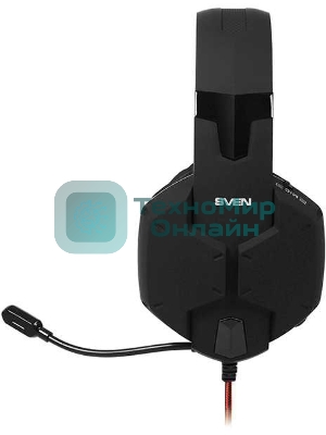 Гарнитура Sven AP-G988MV чёрный-красный, проводная, 3.5 мм