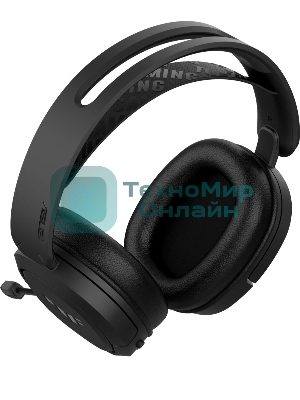 Гарнитура ASUS TUF Gaming H1 Wireless чёрный, беспроводная + проводная, USB/USB-C, до 15 ч, виртуальный 7.1, шумоподавление микрофона
