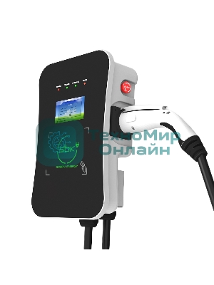 Зарядная станция S'OK Green Energy M3W Series Wallbox EV Charger SM3W32232542-5wf, 3-phase, 22kw (32a/380v), OCPP 1.6J, RFID, WiFi, LAN, уровень защиты IP54, кабель 5м