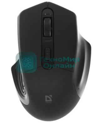 Мышь беспроводная Defender Datum MB-345 черный, 1600 dpi, радиоканал, USB, кнопки - 4