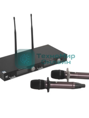 Радиосистема ITC T-521US UHF двухканальная радиосистема с двумя головными микрофонами, LCD дисплей, частотный диапазон 470-510 MHz.