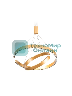 Подвесной светодиодный светильник Ambrella light FL5885/2 GD золото 45W 3000K/4200K/6400K D600/400*1200 (без ПДУ)