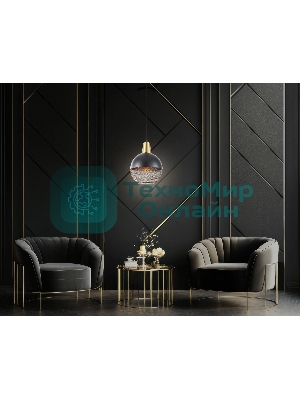 Светильник Ambrella light TR8504 BK/CP черный/медь E27 max 60W D200*1000