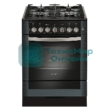 Плита комбинированная Gefest ПГЭ 6502-02 0044 черный, конфорок 4 газовых, духовка 52 л, 60 см x 85 см x 60 см
