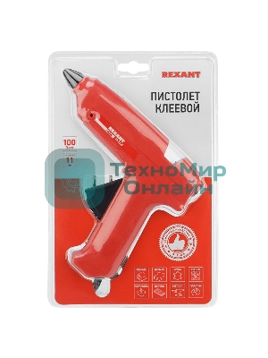 Клеевой пистолет Rexant 100 Вт O 11 мм (блистер)