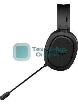 Гарнитура ASUS TUF Gaming H1 Wireless чёрный, беспроводная + проводная, USB/USB-C, до 15 ч, виртуальный 7.1, шумоподавление микрофона