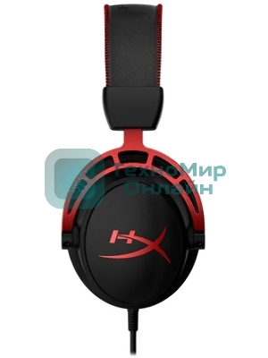 Гарнитура HyperX Cloud Alpha чёрный-красный, проводная, 2 x 3.5 мм, съёмный микрофон с шумоподавлением, регулятор громкости на кабеле