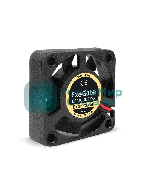 Вентилятор для корпуса ExeGate ExtraPower EP04010S2P-5 черный, 40 мм, 7500 об/мин, 35 дБ, 2 pin