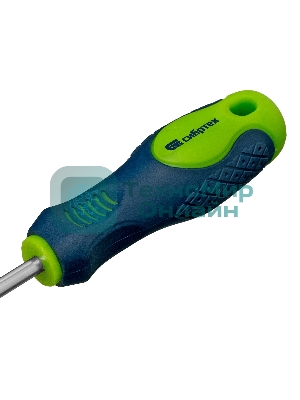 Отвертка Сибртех, PH2 х 100 мм, CrV, двухкомпонентная рукоятка
