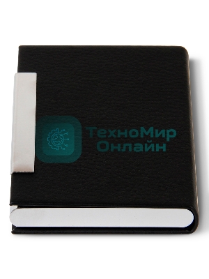 Визитница настольная Deli 7628 кожа искусственная, черный