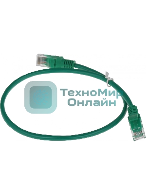 Патч-корд UTP Cablexpert cat.5e, 0.5м, литой, многожильный, зеленый