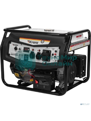 Электрогенератор бензиновый Kranz KR5500EA, 5.5 кВт, 96.1 дБ, 77 кг