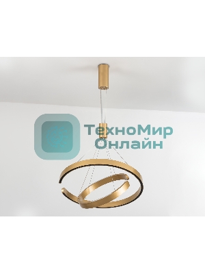 Подвесной светодиодный светильник Ambrella light FL5885/2 GD золото 45W 3000K/4200K/6400K D600/400*1200 (без ПДУ)