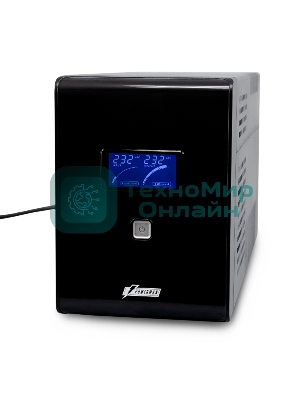 Источник бесперебойного питания Powerman Smart Sine 2000VA/1400W, 220V, Line-Interactive, LCD, Tower, Out: 4xShuko, черный*SmartSine2000