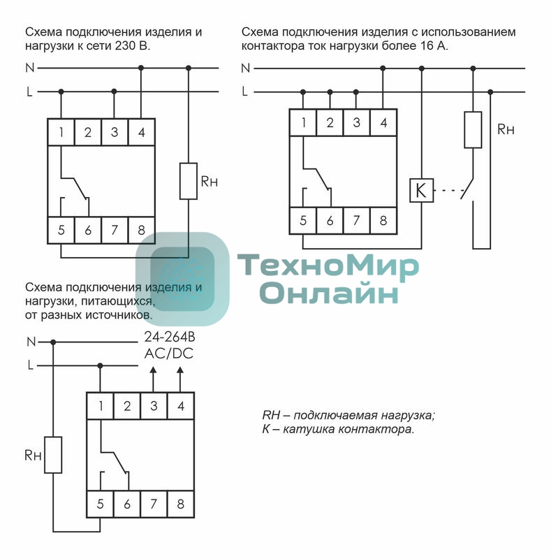 Реле времени PCZ-521 (1канал-125пар вкл./выкл. сут./нед. циклы 24-264В AC/DC 16А 1перекл. IP20 монтаж на DIN-рейке) F&F EA02.002.001
