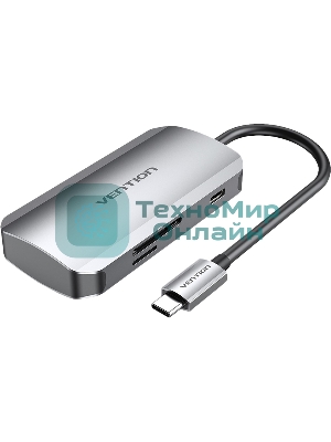 Мультифункциональный хаб Vention USB-C > USB 3.0x3/SD/TF/PD