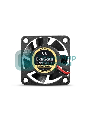 Вентилятор для корпуса ExeGate ExtraPower EP04010S2P-5 черный, 40 мм, 7500 об/мин, 35 дБ, 2 pin