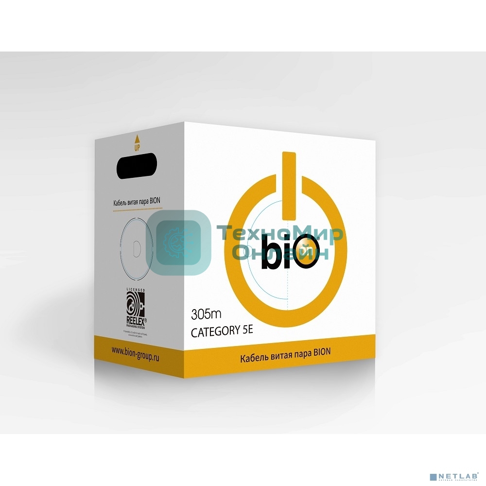 Кабель витая пара Bion BCL-F5480-381 F/UTP, кат.5e, 4x2x0,48 мм AWG 24, медь, одножильный, PE, для внешней прокладки, 305м, черный