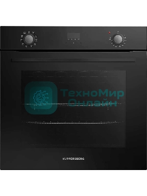 Встраиваемый духовой шкаф Kuppersberg HO 632 B, High-Tech, объем 72 л, 10 режимов, макс. темперутара 275 градусов, поворотное/сенсорное управление, дисплей, телескопические направляющие на 1 уровень, энергоэффективность А, черный