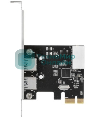 Контроллер ExeGate EXE-319 PCI-E 2.0, 2*USB 3.0 ext, разъем доп.питания (OEM)
