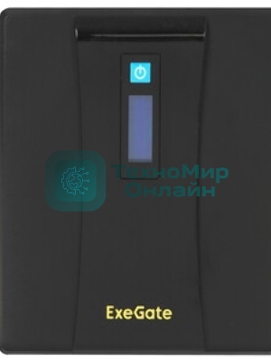 Источник бесперебойного питания ExeGate Smart LB-400.LCD.AVR.2SH (400VA/240W, LCD, AVR, 2*Schuko, батарея 12V 4.5Ah, Black)