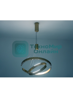 Подвесной светодиодный светильник Ambrella light FL5885/2 GD золото 45W 3000K/4200K/6400K D600/400*1200 (без ПДУ)