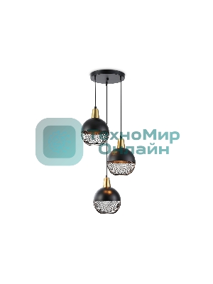 Светильник Ambrella light TR8505/3 BK/CP черный/медь E27/3 max 60W D410*1000