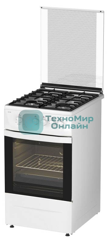 Плита газовая Darina 1D1 GM 241 008 W белый/черный, конфорок 4 шт, духовка 50 л, 50 см x 85 см x 60 см
