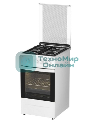 Плита газовая Darina 1D1 GM 241 008 W белый/черный, конфорок 4 шт, духовка 50 л, 50 см x 85 см x 60 см